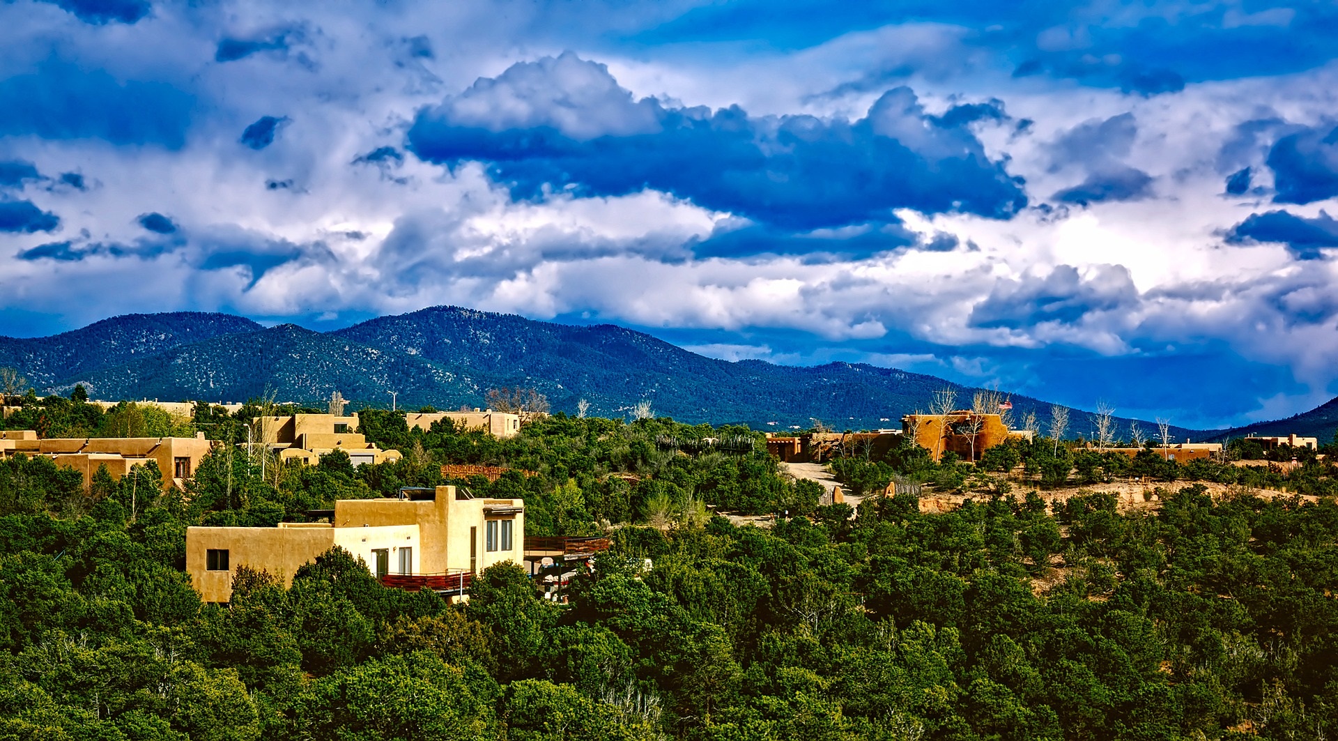 Santa Fe, New Mexico cloudy sky