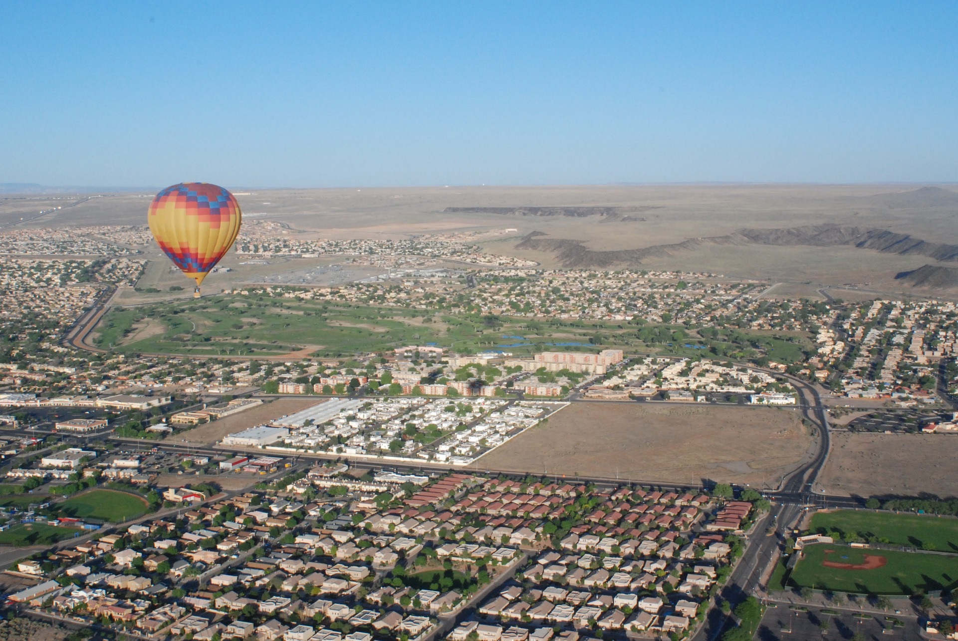 Air balloon over Albuquerque, New Mexico