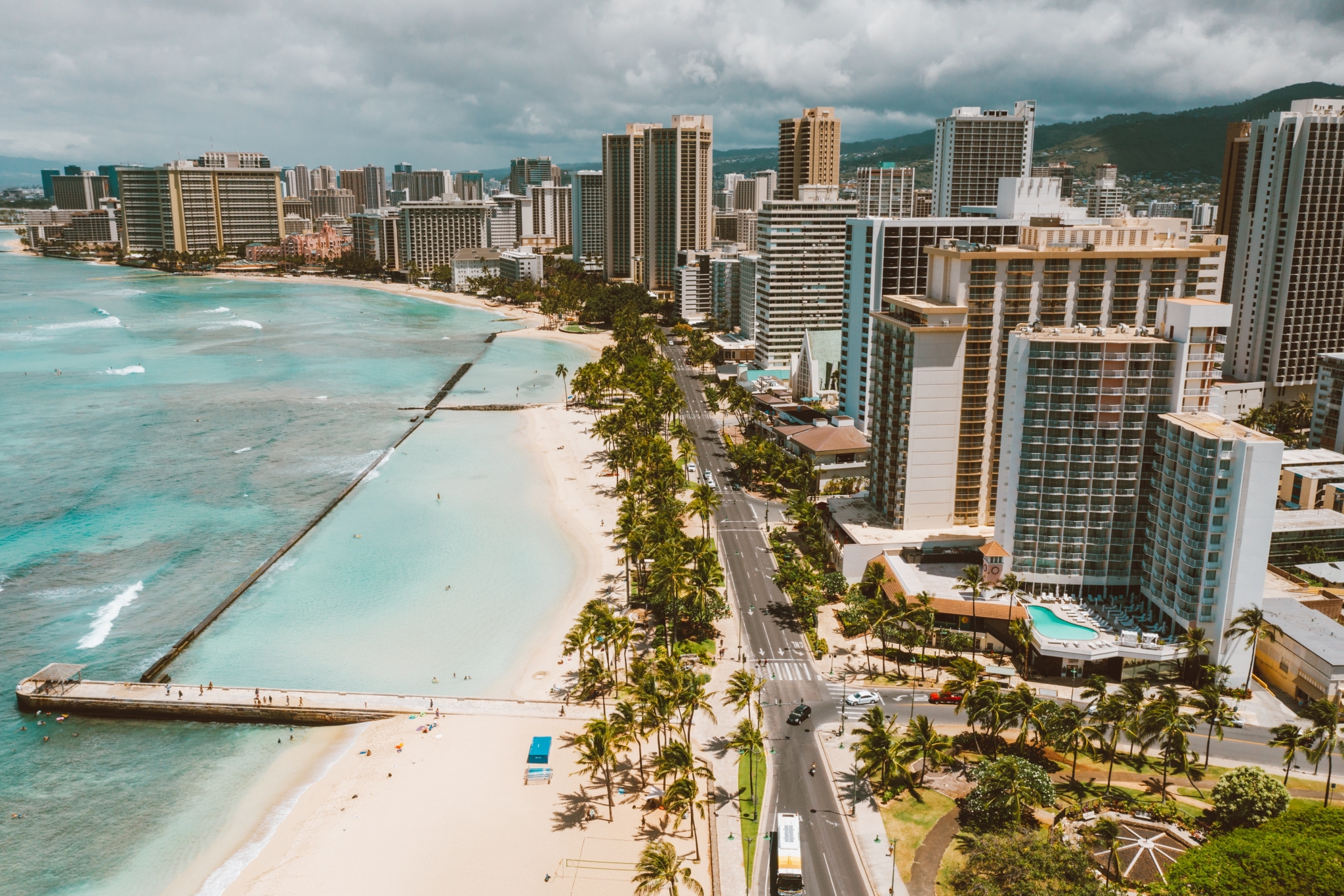 Coastline in Honolulu, Hawaii