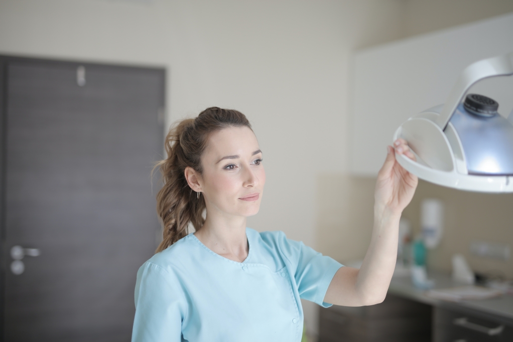 Female nurse in an exam room