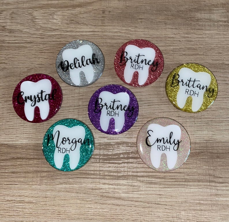 Name tag for dental professionals