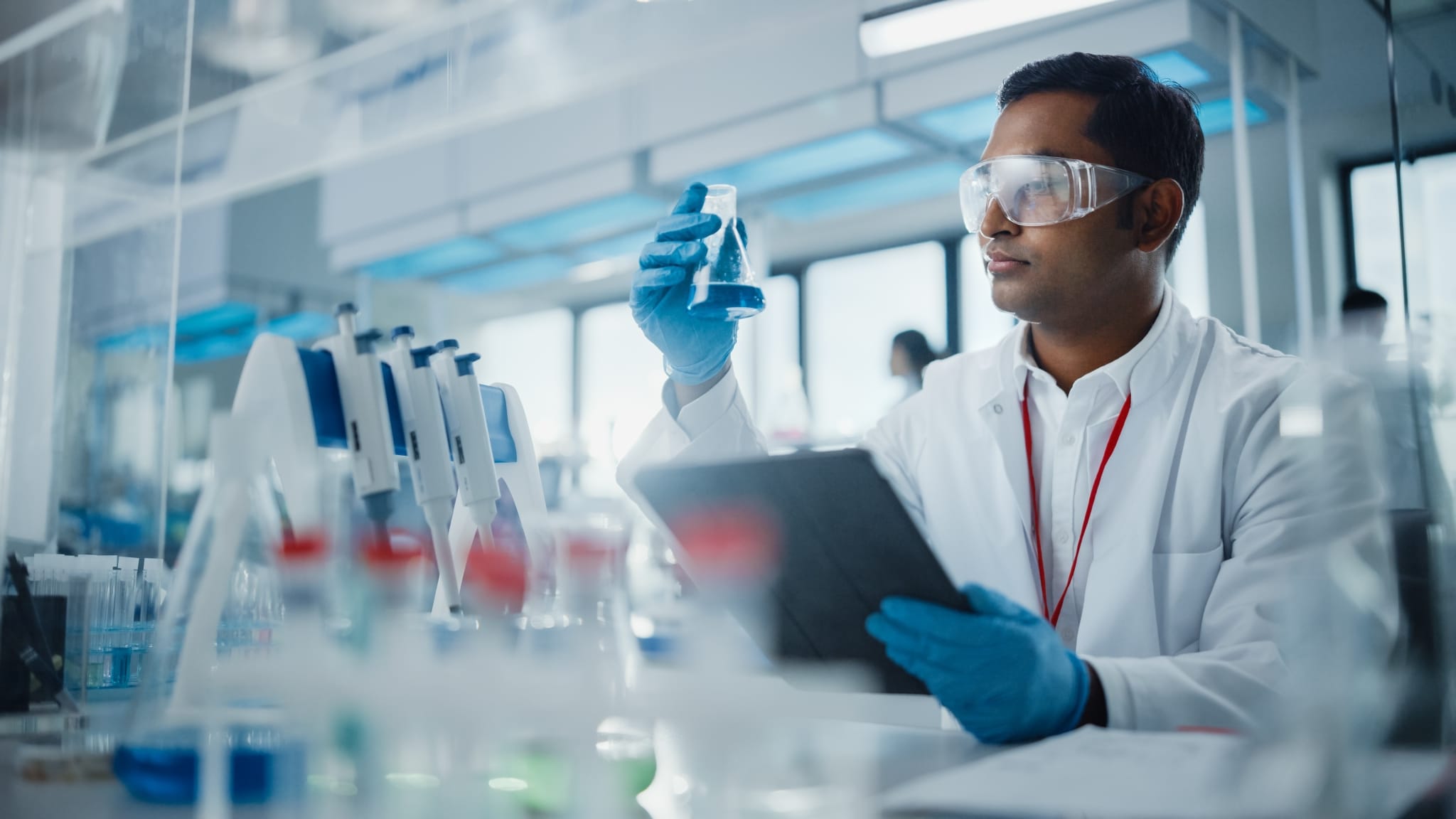 Medical Researcher in a laboratory