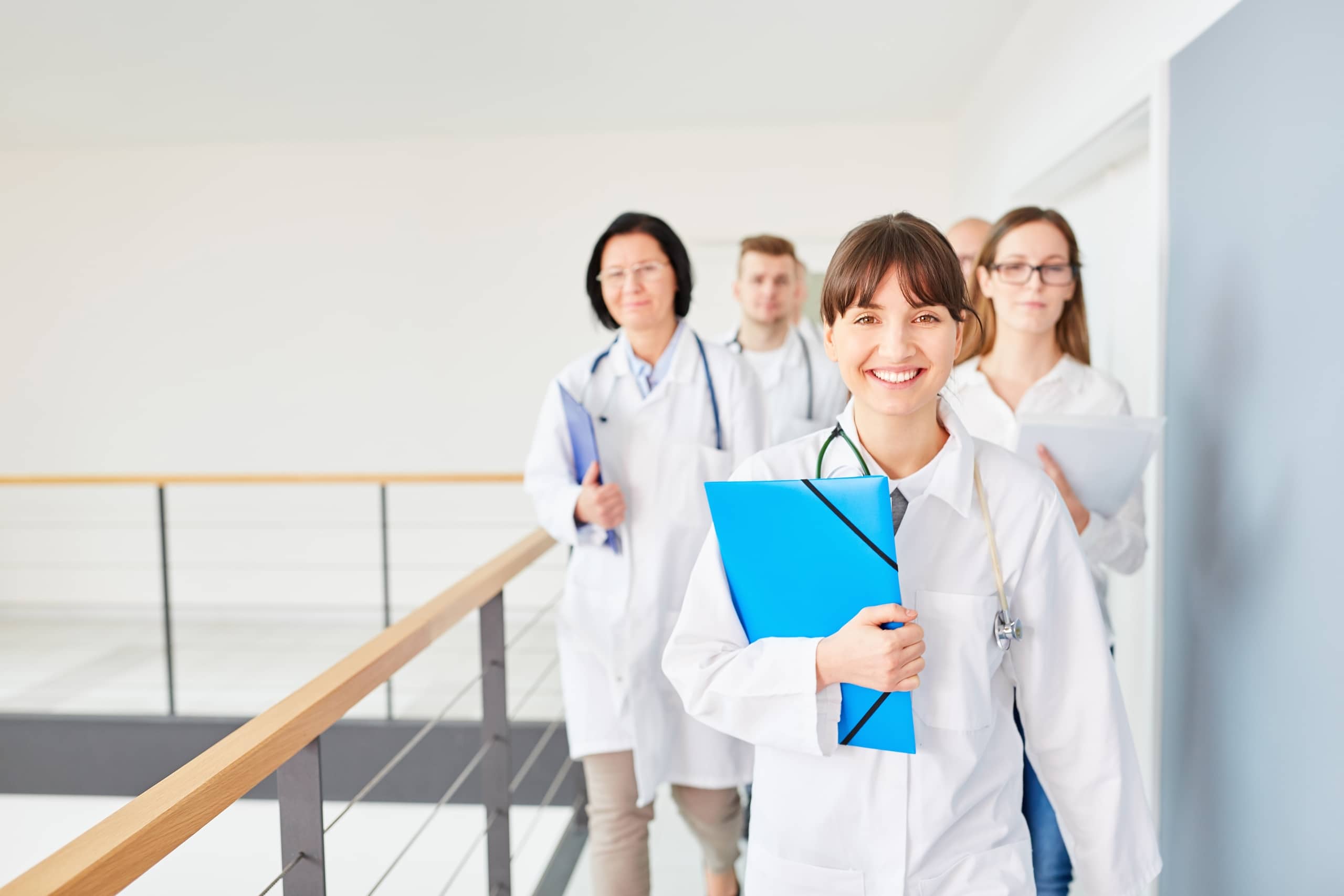Young successful team of medical professionals
