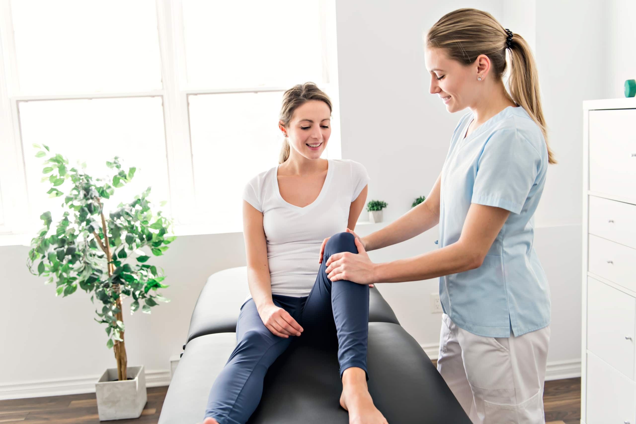Physiotherapy with young woman