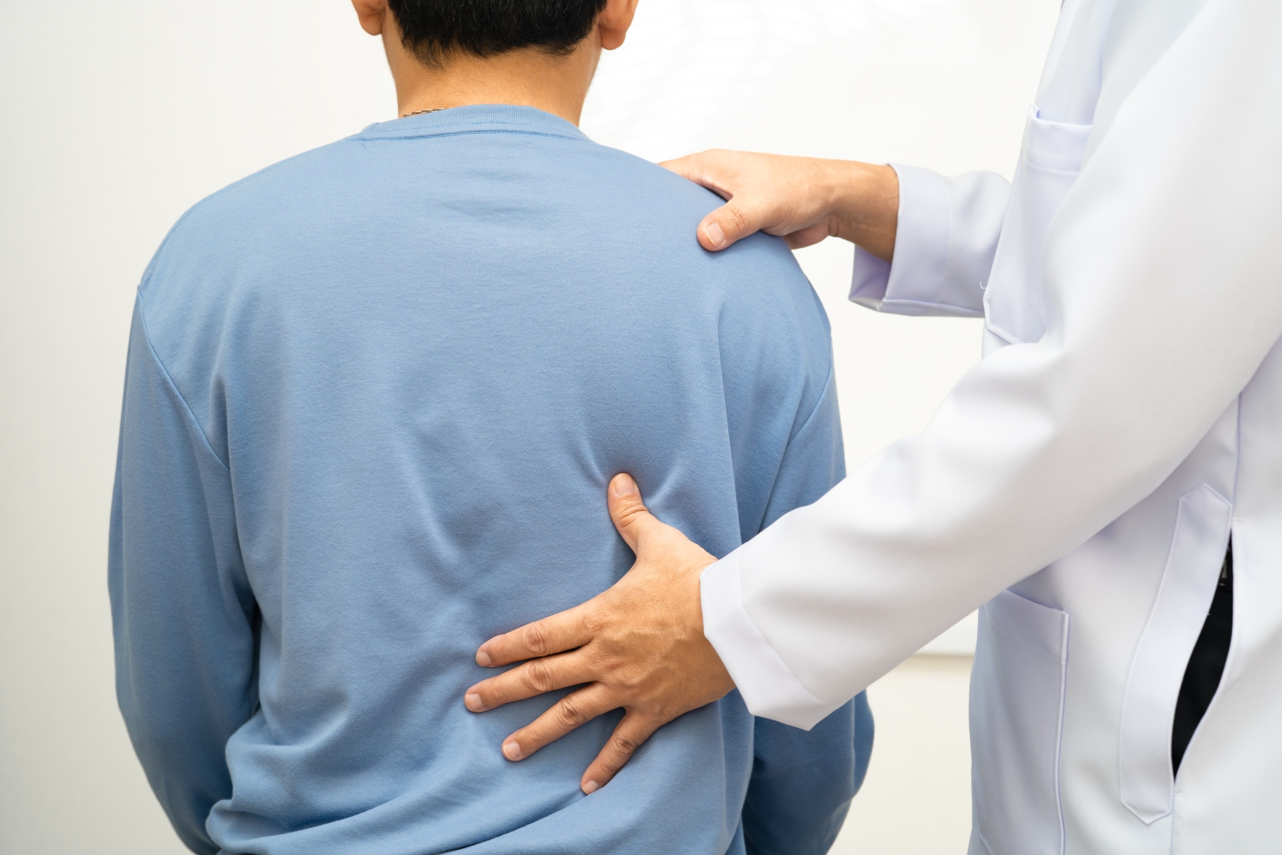 Close up of a physical therapy session with a male patient